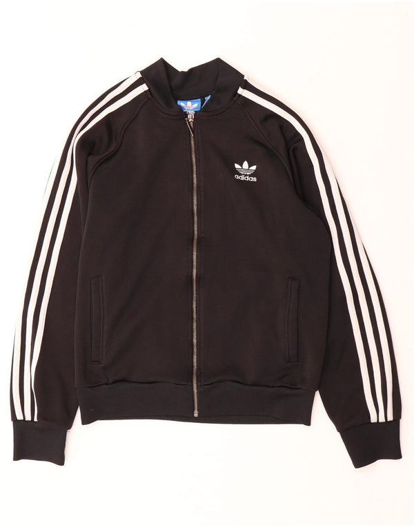 Giacca da tuta da donna ADIDAS UK 14 cotone nero medio