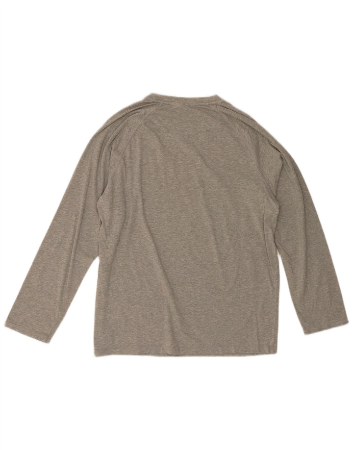 CALVIN KLEIN Mens Graphic Top Long Sleeve Medium Grey
