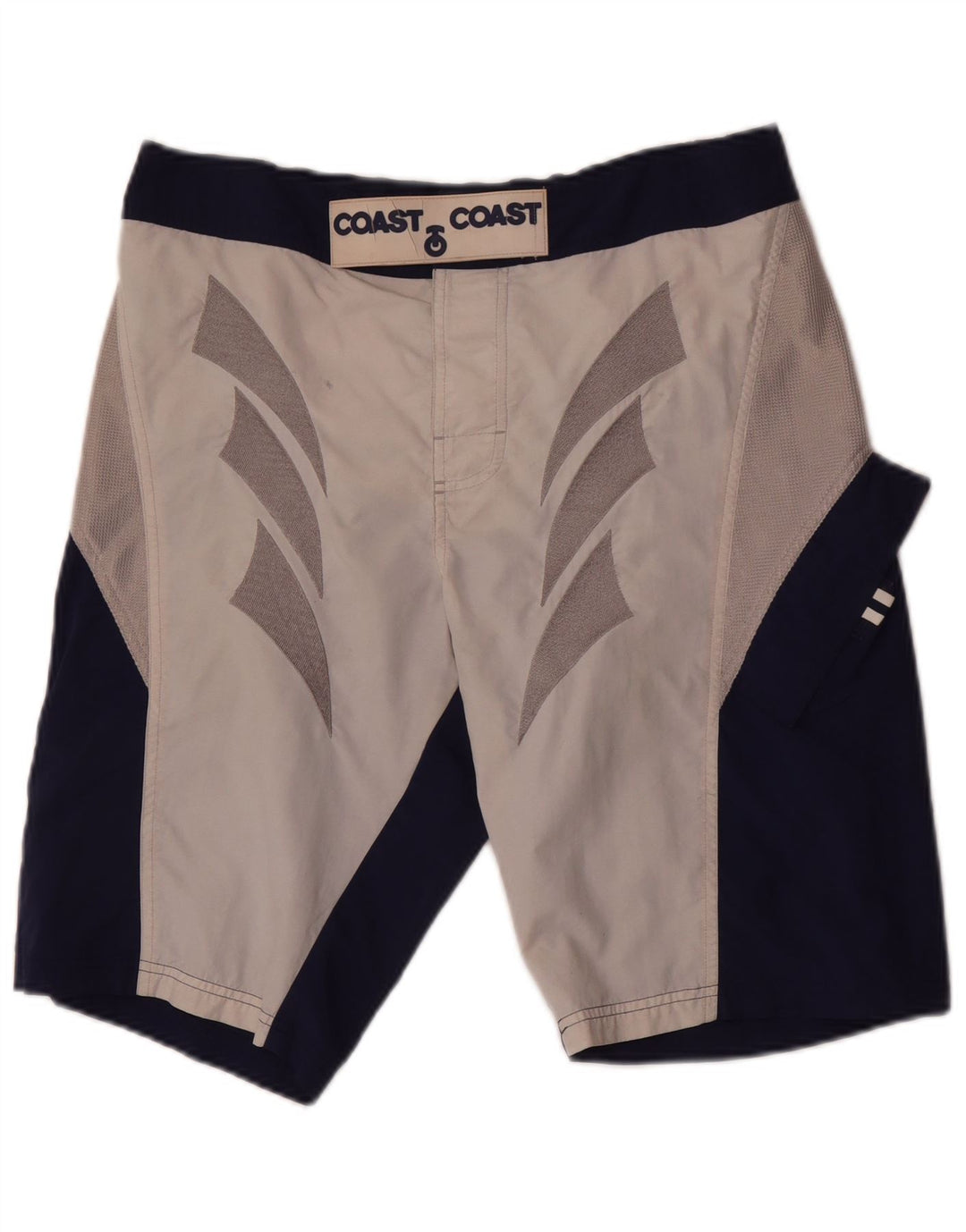 Pantaloncini da bagno grafici da uomo Coast piccoli in poliammide color block blu navy