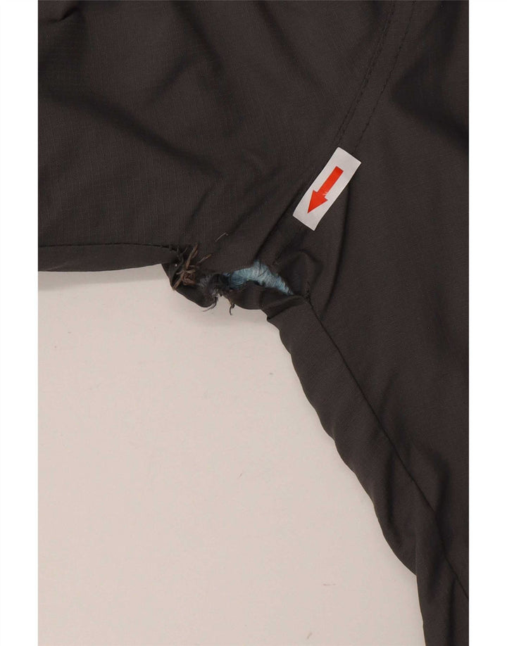 Giacca a vento con cappuccio da donna Superdry UK 14 Nylon grigio medio