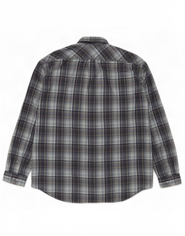 Camicia da uomo Marlboro Classics 3XL cotone a quadri blu navy
