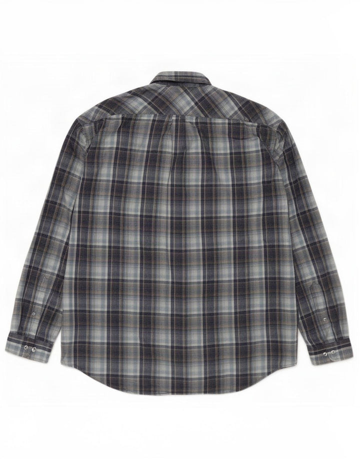 Camicia da uomo Marlboro Classics 3XL cotone a quadri blu navy