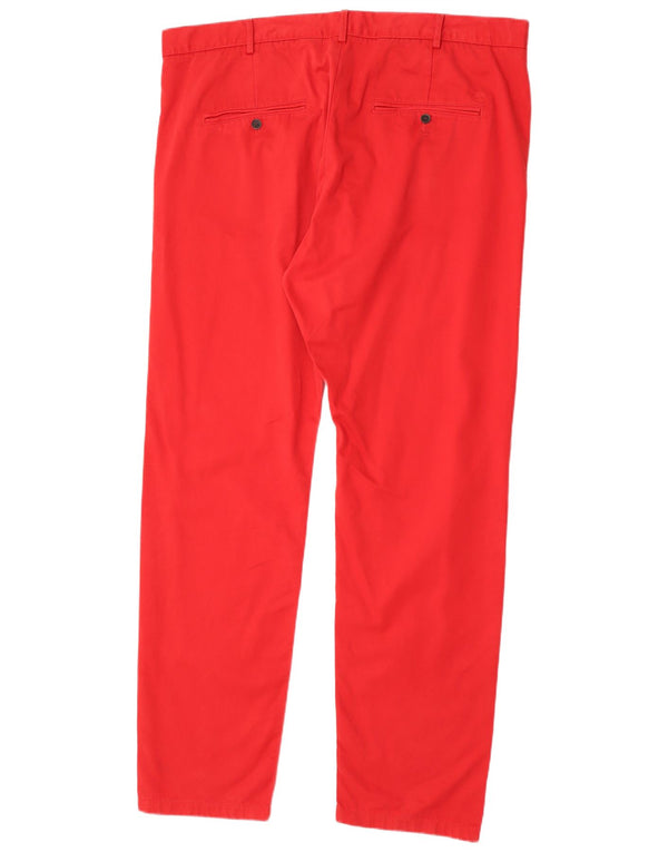 Pantaloni chino dritti da uomo Timberland W42 L34 cotone rosso
