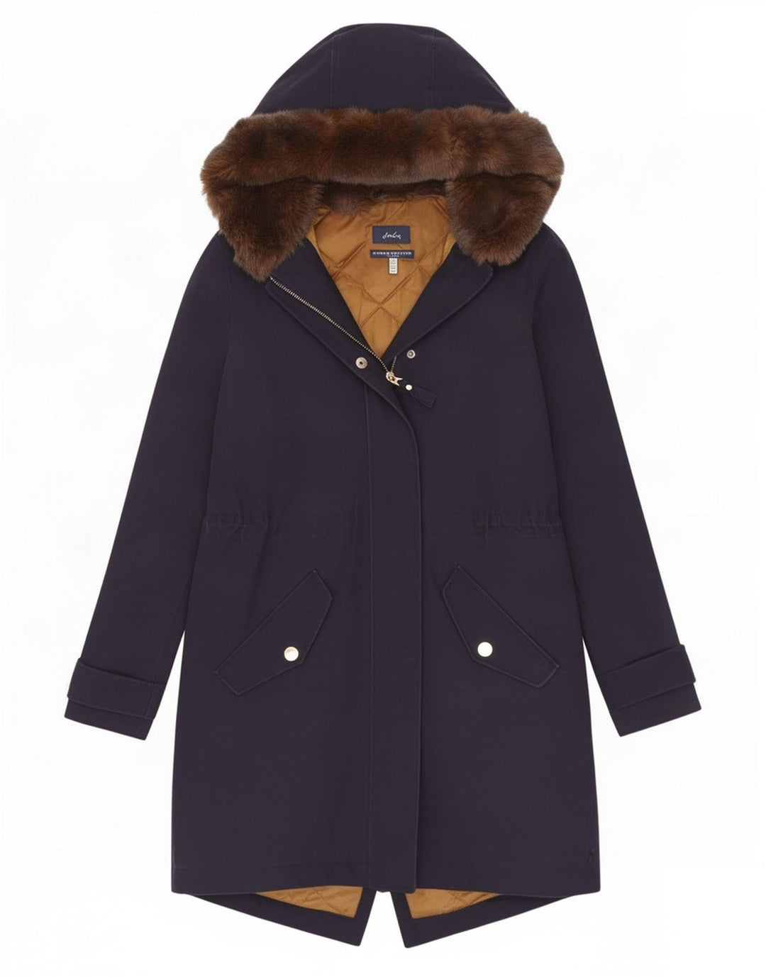 Giacca Parka con cappuccio da donna Jules UK 10 piccola in cotone blu navy