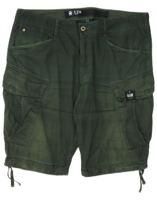 Pantaloncini cargo larghi da uomo G-STAR W40 XL cotone verde