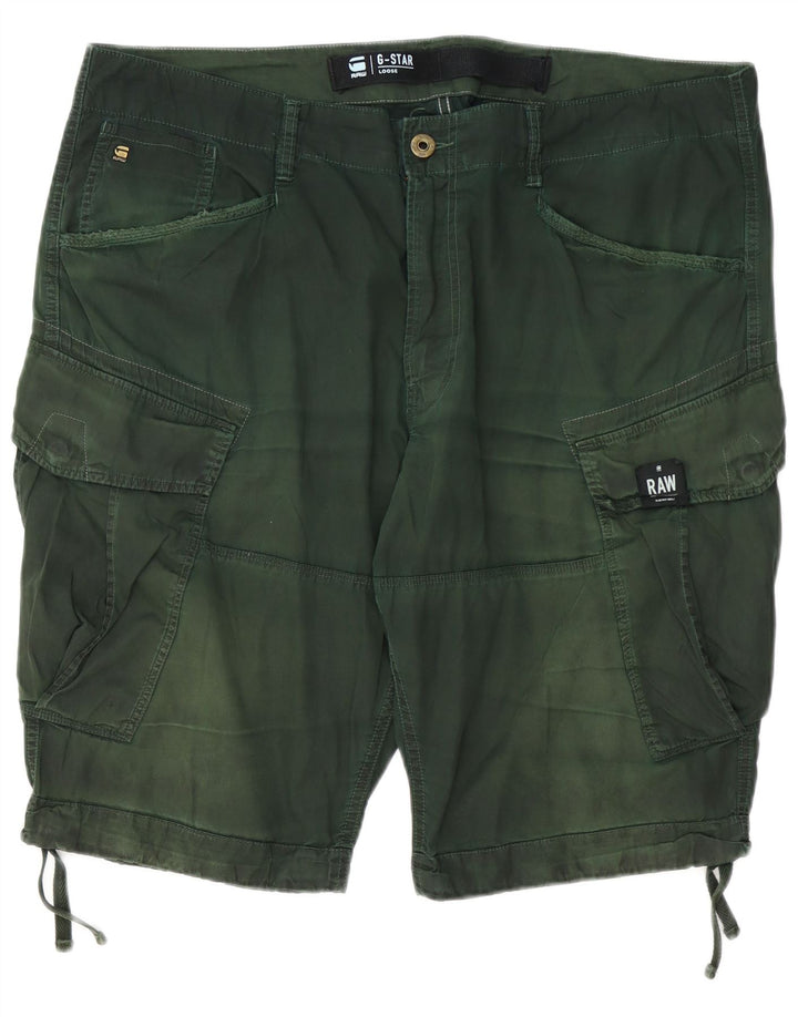 Pantaloncini cargo larghi da uomo G-STAR W40 XL cotone verde