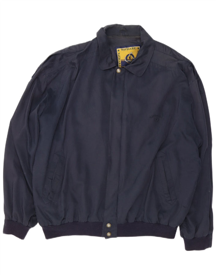 Giubbotto bomber da uomo NAVIGARE UK 46 3XL viscosa blu navy