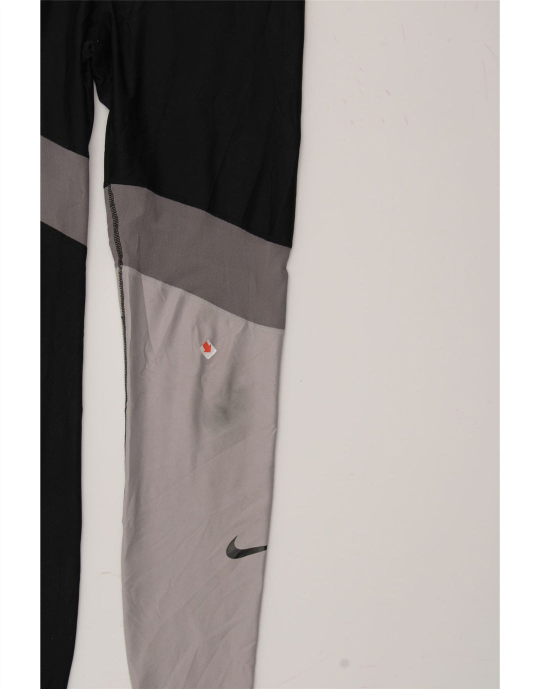 NIKE Womens Dri Fit Leggings UK 12 Medium  Black Colourblock Polyester Vintage Nike and Second-Hand Nike from Messina Hembry 
