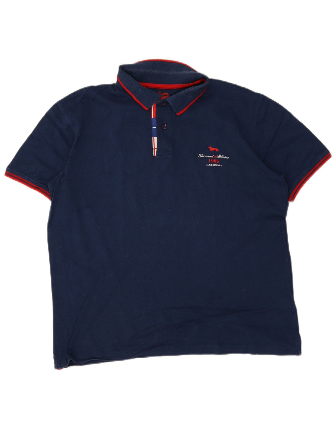 Polo da uomo dalla vestibilità regolare Harmont & Blaine, grande, in cotone blu navy