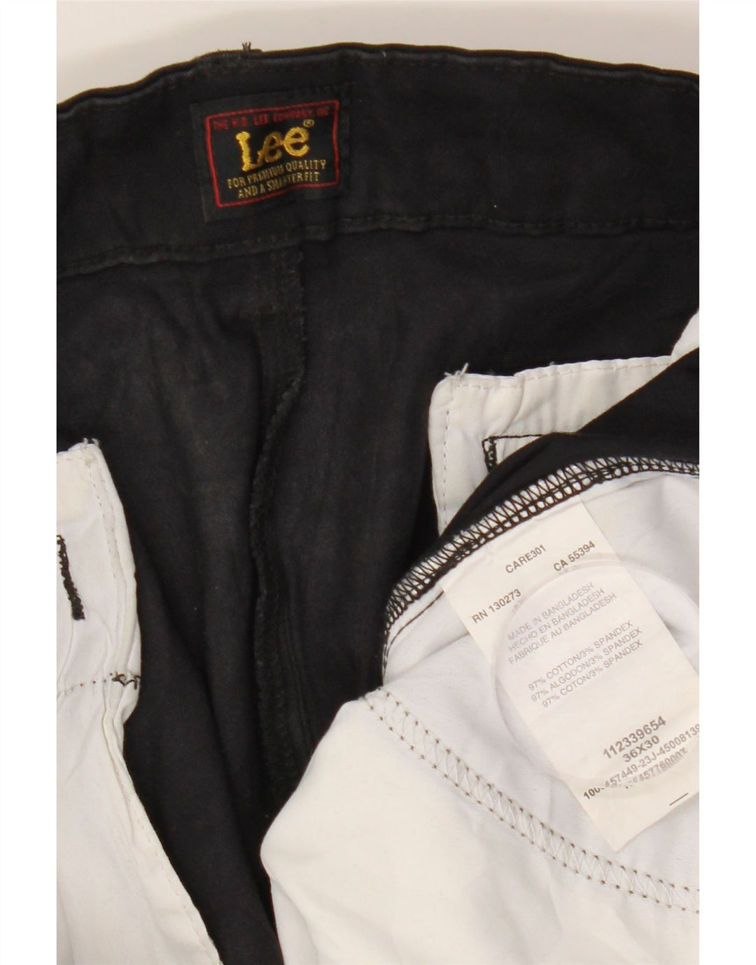Pantaloni chino dritti da uomo Lee W36 L30 cotone nero