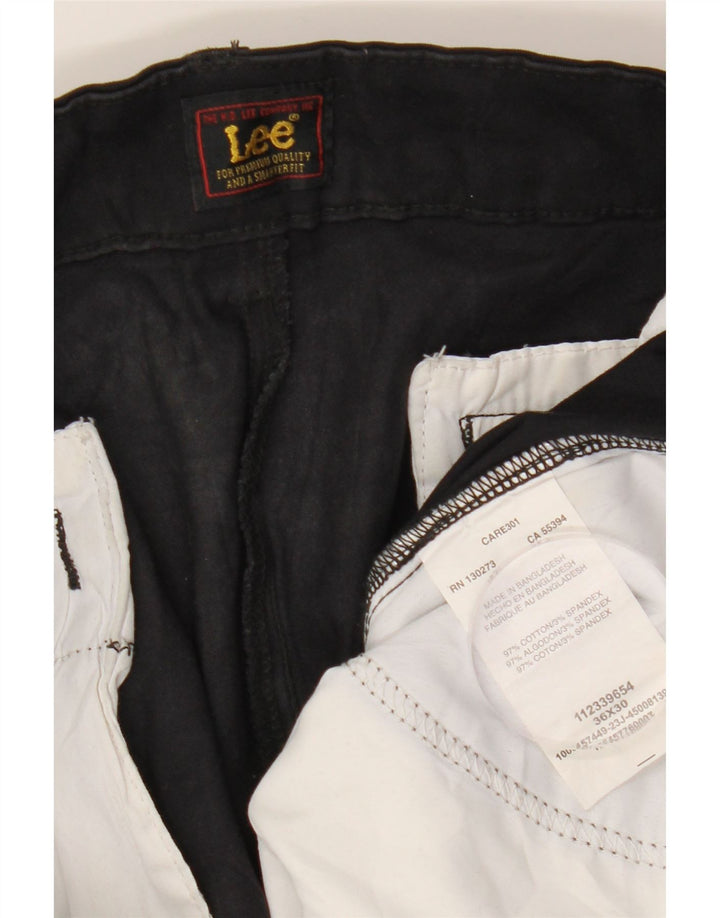 Pantaloni chino dritti da uomo Lee W36 L30 cotone nero