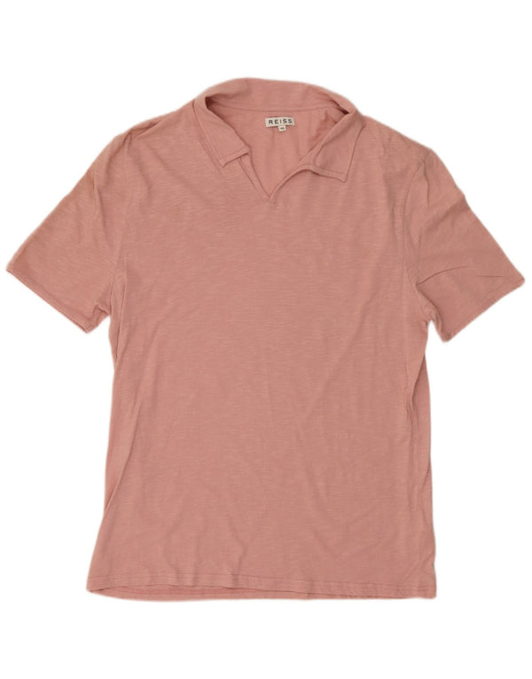 Polo da uomo Reiss 2XL cotone screziato rosa