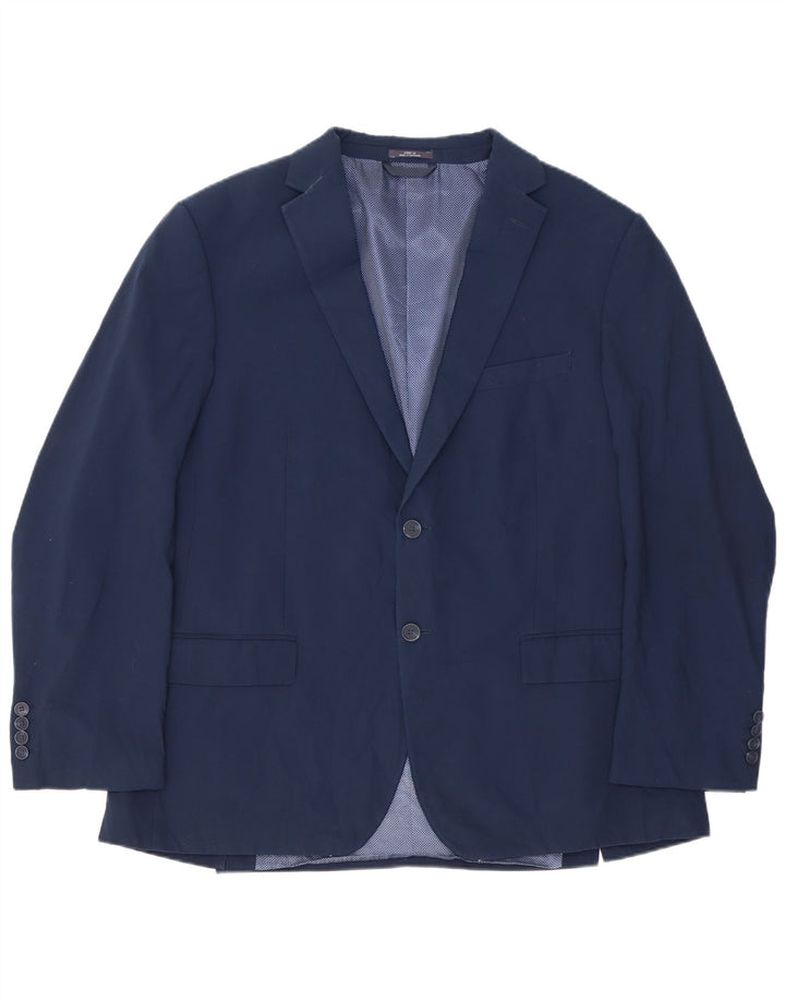 MARKS & SPENCER Giacca blazer da uomo a vestibilità regolare a 2 bottoni UK 44 XL Blu navy