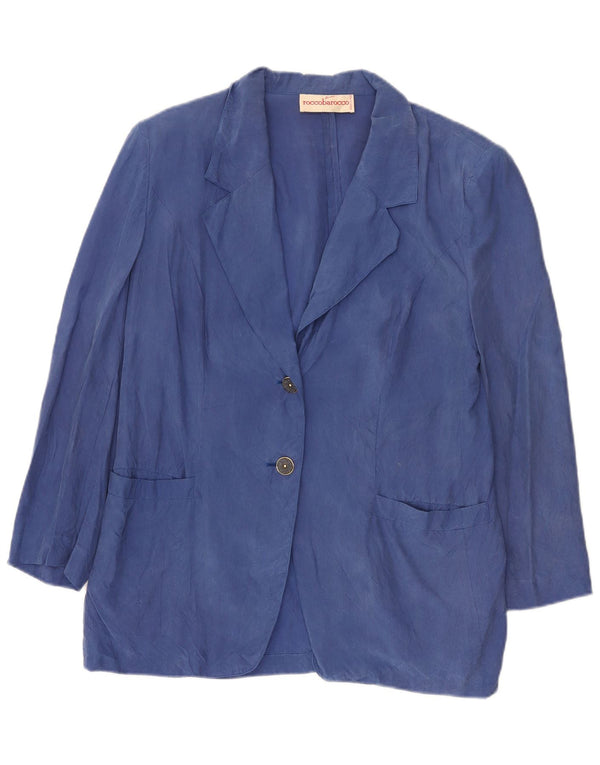 Giacca blazer a 2 bottoni da donna Roccobarocco UK 12 Blu medio