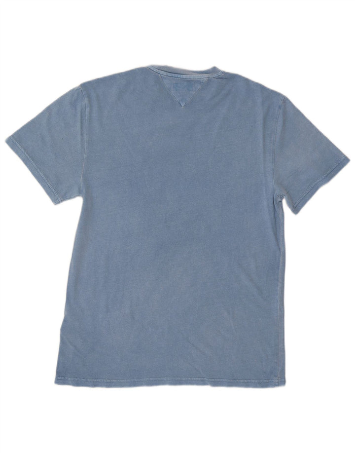 TOMMY HILFIGER Mens T-Shirt Top Medium Blue Cotton