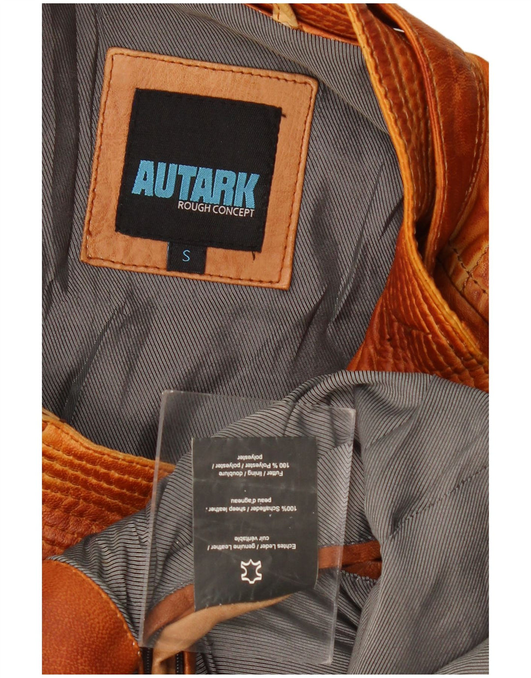 Giacca in pelle da uomo AUTARK UK 36 Piccola pelle marrone