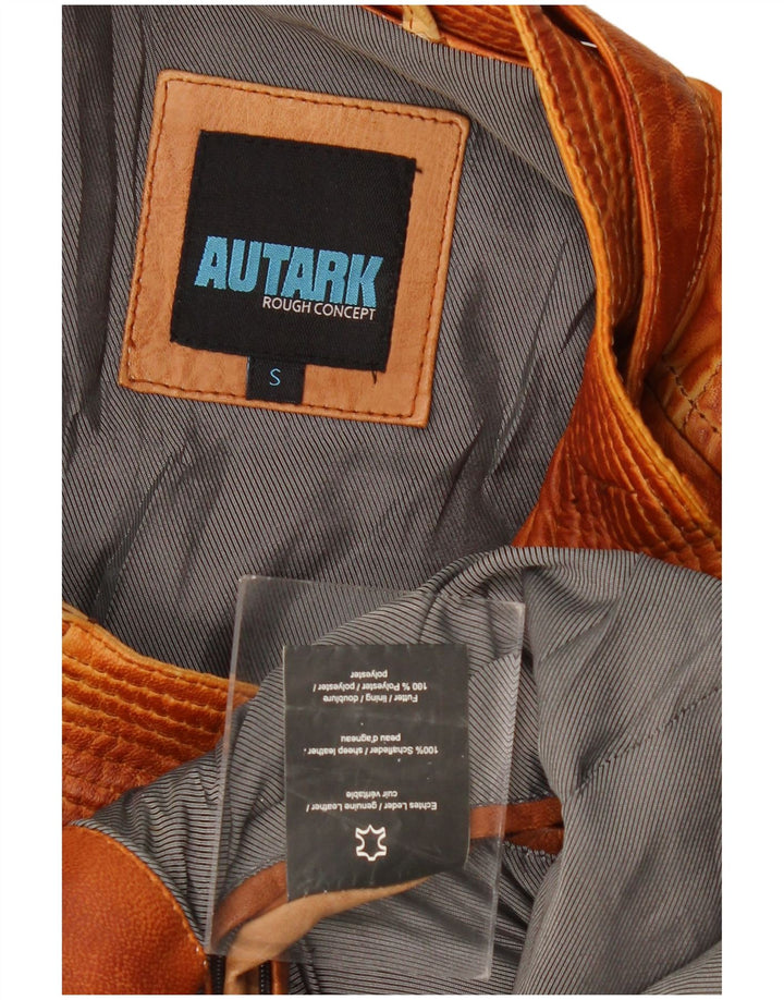 Giacca in pelle da uomo AUTARK UK 36 Piccola pelle marrone