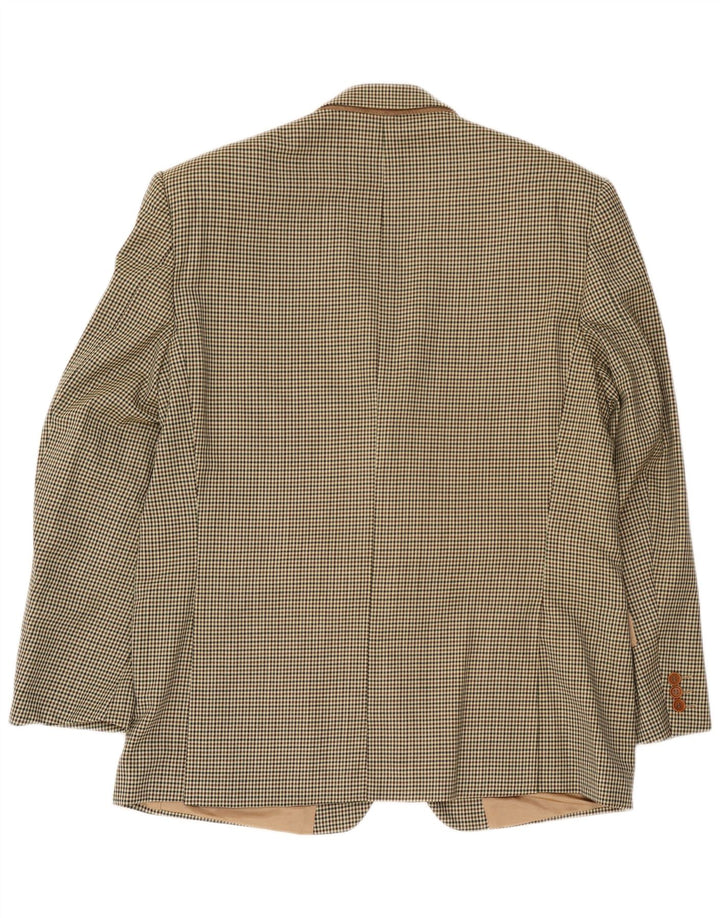Giacca blazer da uomo a 2 bottoni Angiolo Miliotti UK 42 XL verde pied de poule