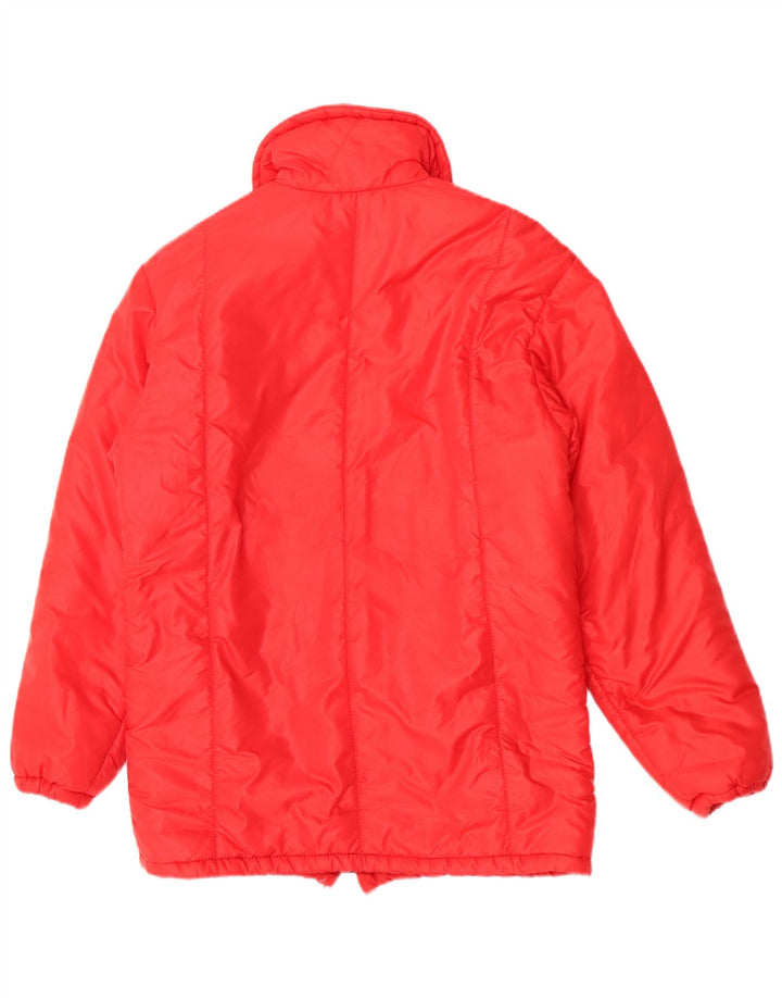 Giacca a vento vintage da donna IT 42 Poliammide color block rosso medio