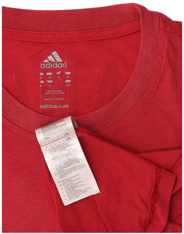 T-shirt grafica Adidas da uomo Miami Top in poliestere bordeaux medio