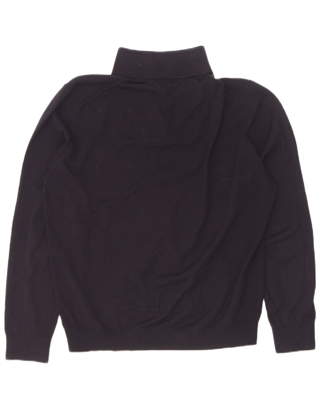Maglione Reiss da uomo con zip e collo XL in lana nera