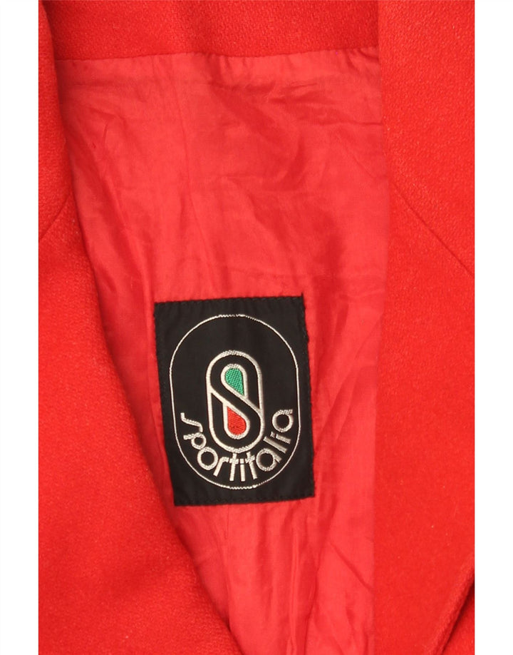 Giacca blazer vintage da donna a 3 bottoni UK 10 piccola rossa