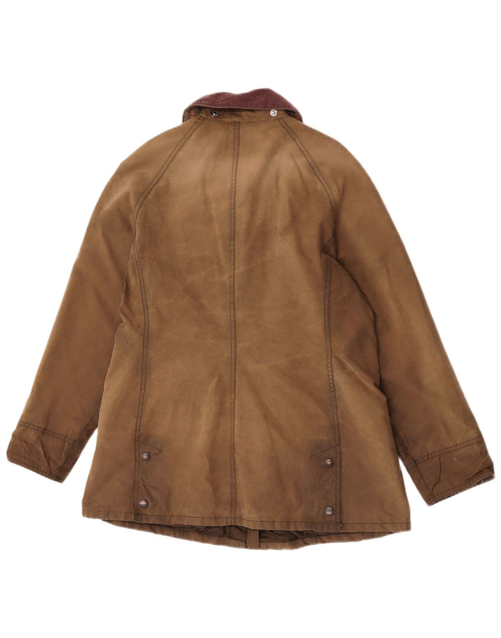 Giacca da donna in cotone cerato Barbour UK 14 grande marrone