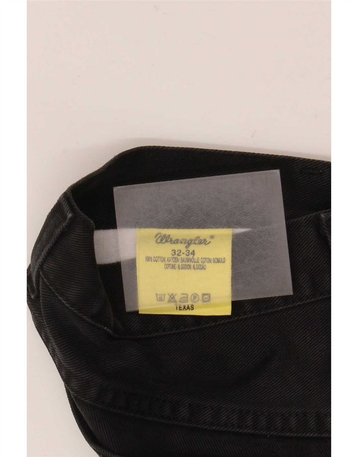 Jeans dritti da uomo Wrangler Texas W32 L34 cotone nero