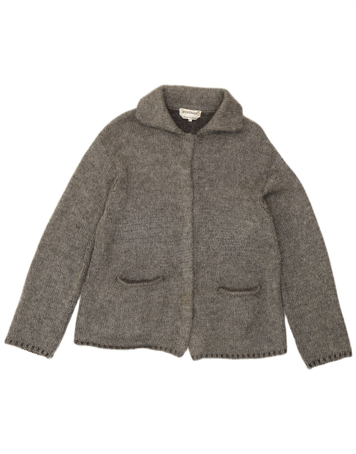Maglione cardigan da donna Sportmax UK 16 grande grigio