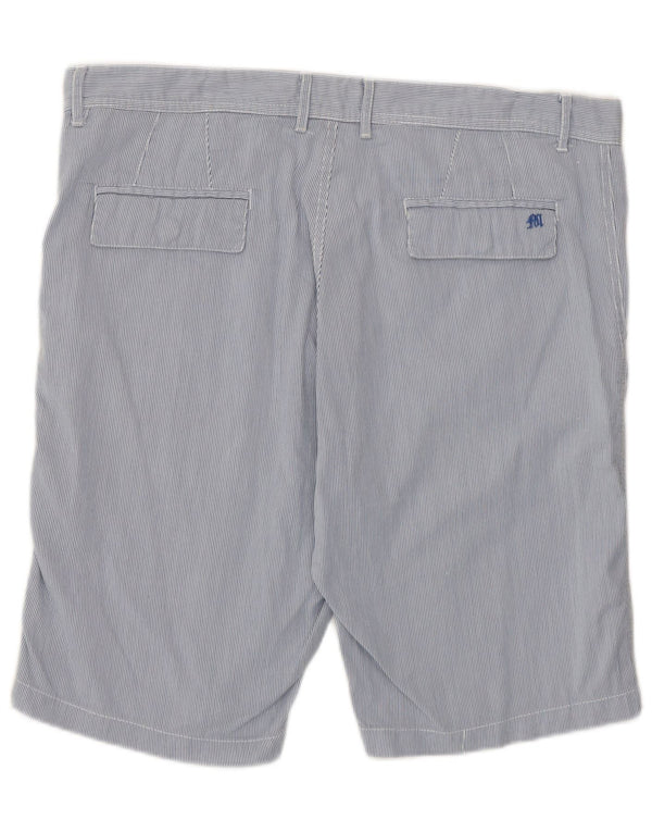 Pantaloncini chino vintage da uomo W38 XL in cotone gessato blu