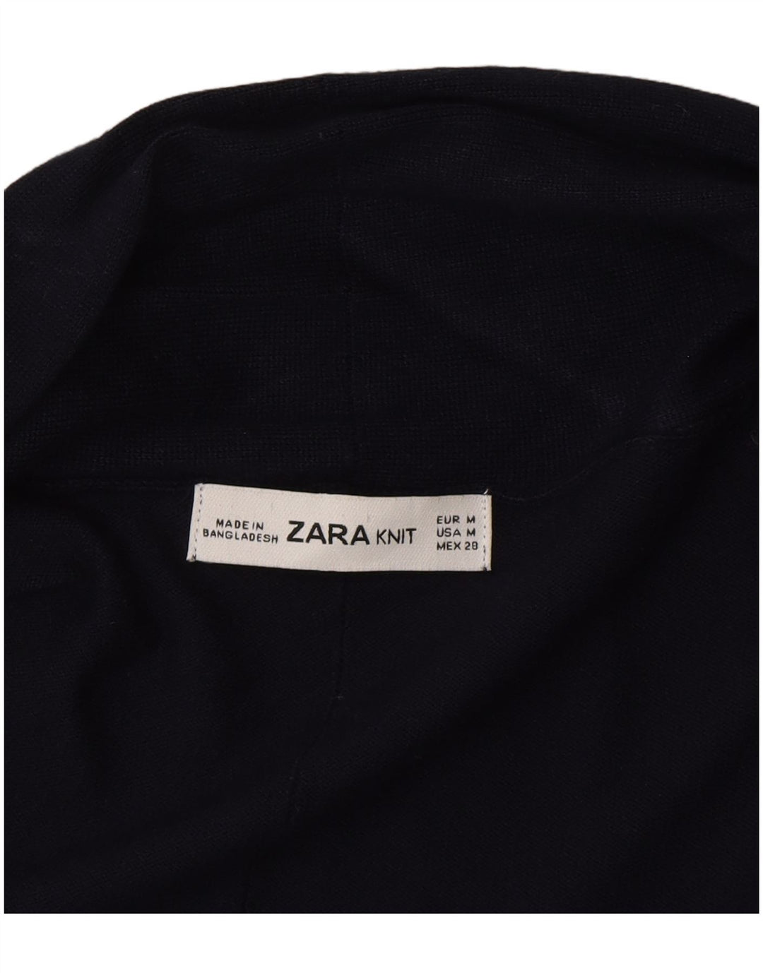Maglione cardigan aperto da donna Zara UK 12 blu navy medio