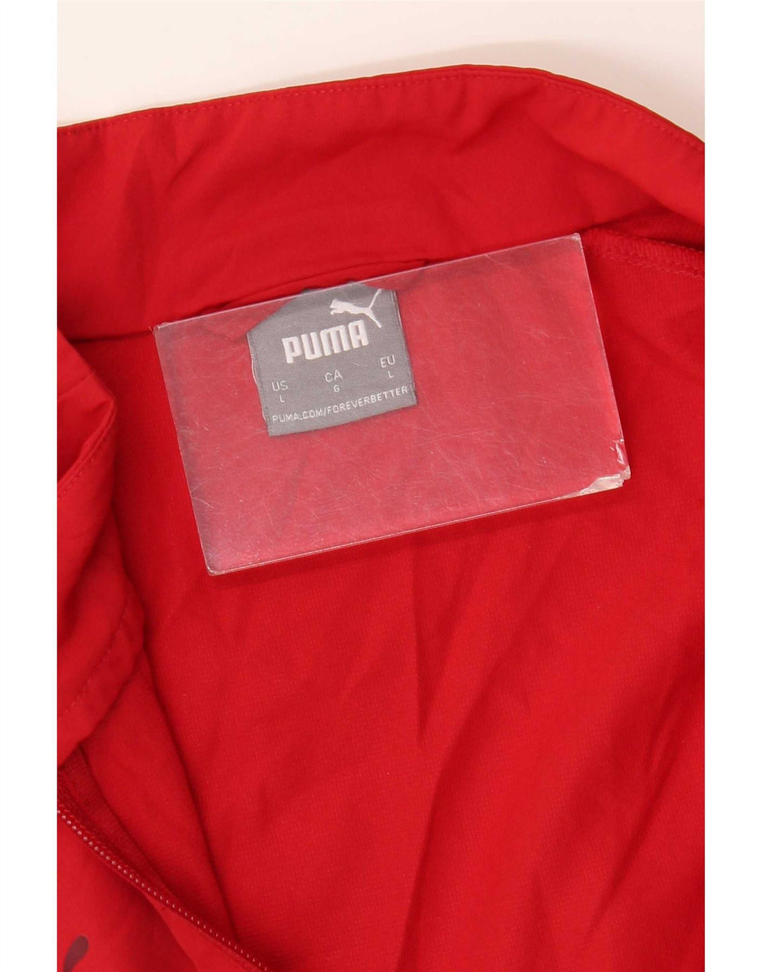 Giacca da ginnastica grafica da uomo Puma grande rossa in poliestere