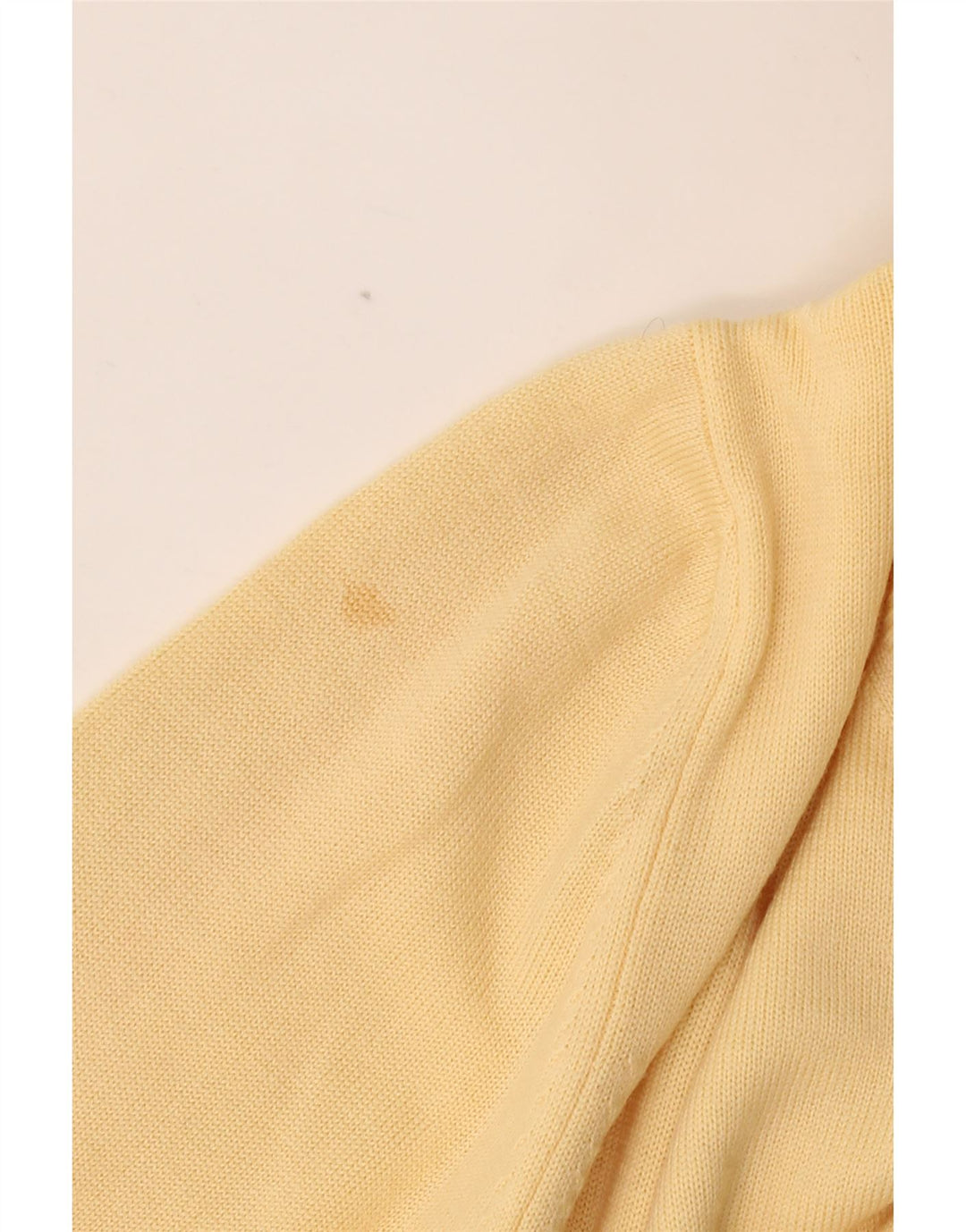 PETER HAHN Maglione da donna con scollo a V UK 16 Large Yellow New Wool