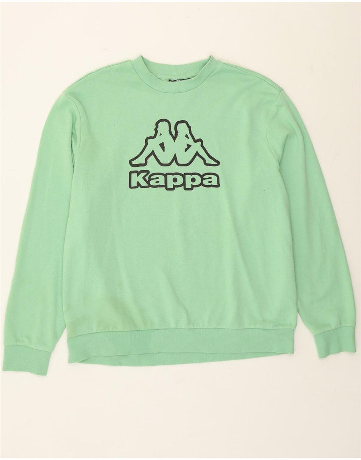 Felpa grafica da uomo Kappa maglione 2XL cotone verde