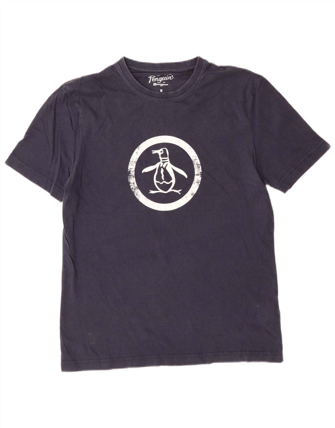 PENGUIN T-shirt grafica da uomo Top in cotone blu navy medio