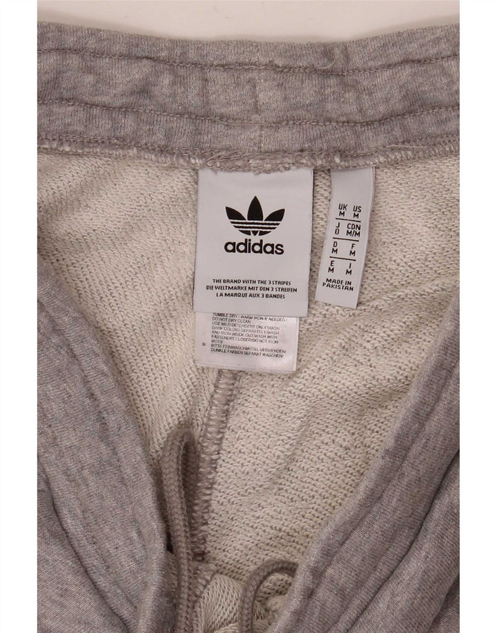 Pantaloncini sportivi da uomo Adidas in cotone grigio medio