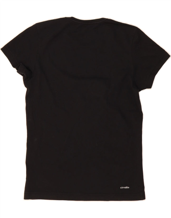 ADIDAS Mens Climalite Graphic T-Shirt Top Small Black Cotton Vintage Adidas and Second-Hand Adidas from Messina Hembry 