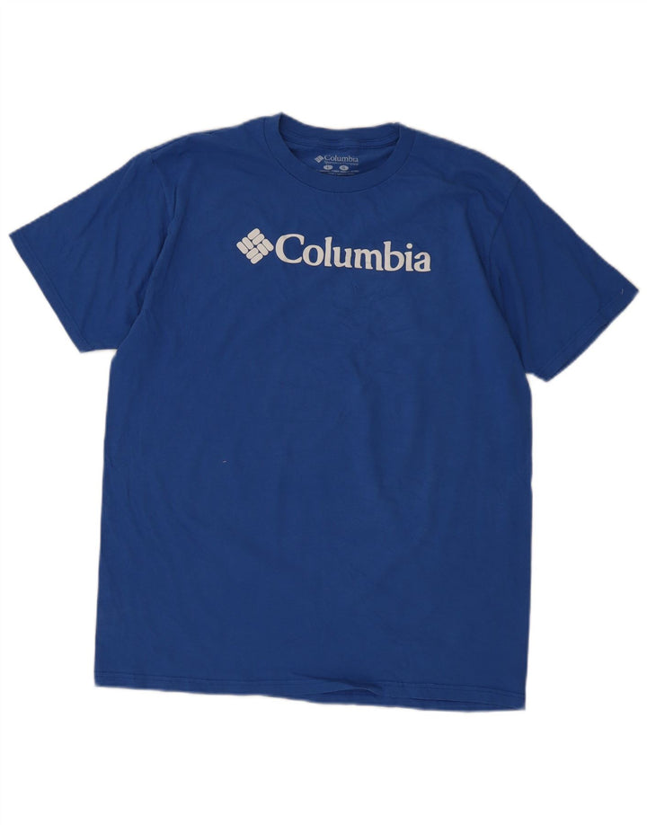 T-shirt grafica da uomo Columbia Top grande in cotone blu