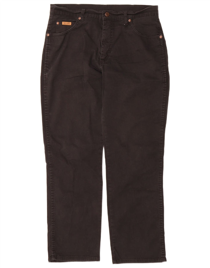 Jeans dritti da uomo Wrangler Texas W34 L30 cotone nero
