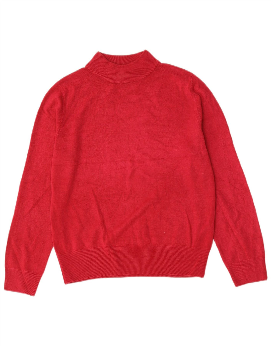 Maglione maglione a collo alto da donna Marks & Spencer UK 12 Acrilico rosso medio