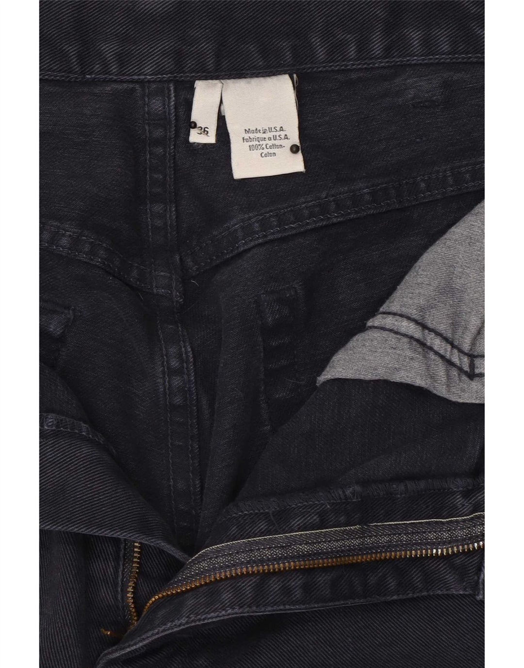 Jeans dritti da uomo Calvin Klein W36 L33 cotone blu navy