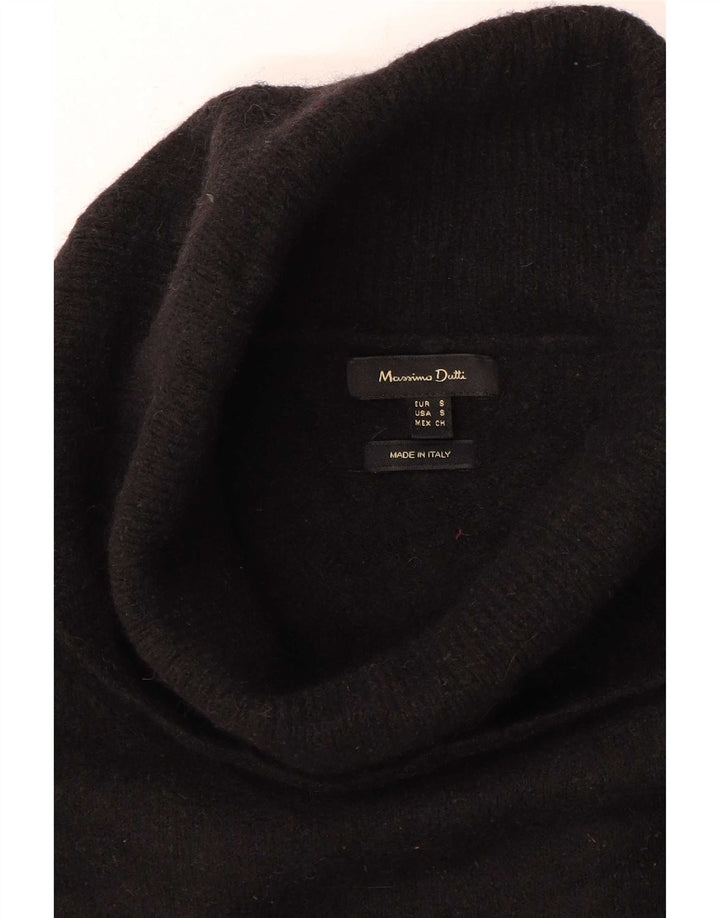Massimo Dutti Maglione maglione oversize da donna con collo alto UK 10 piccolo nero