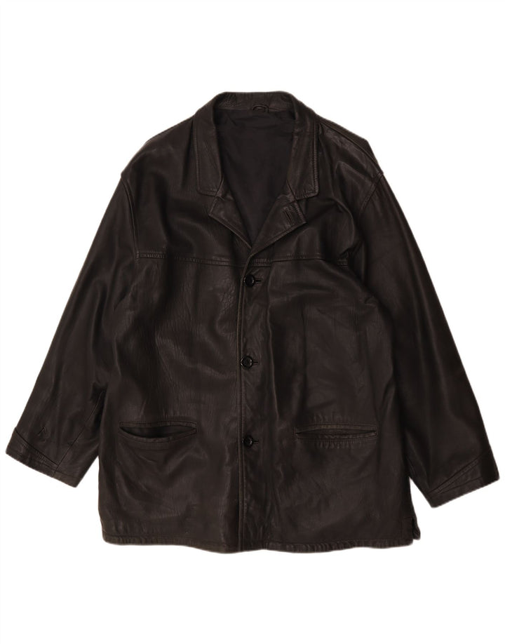 Giacca in pelle da uomo Maddox IT 56 3XL Pelle nera