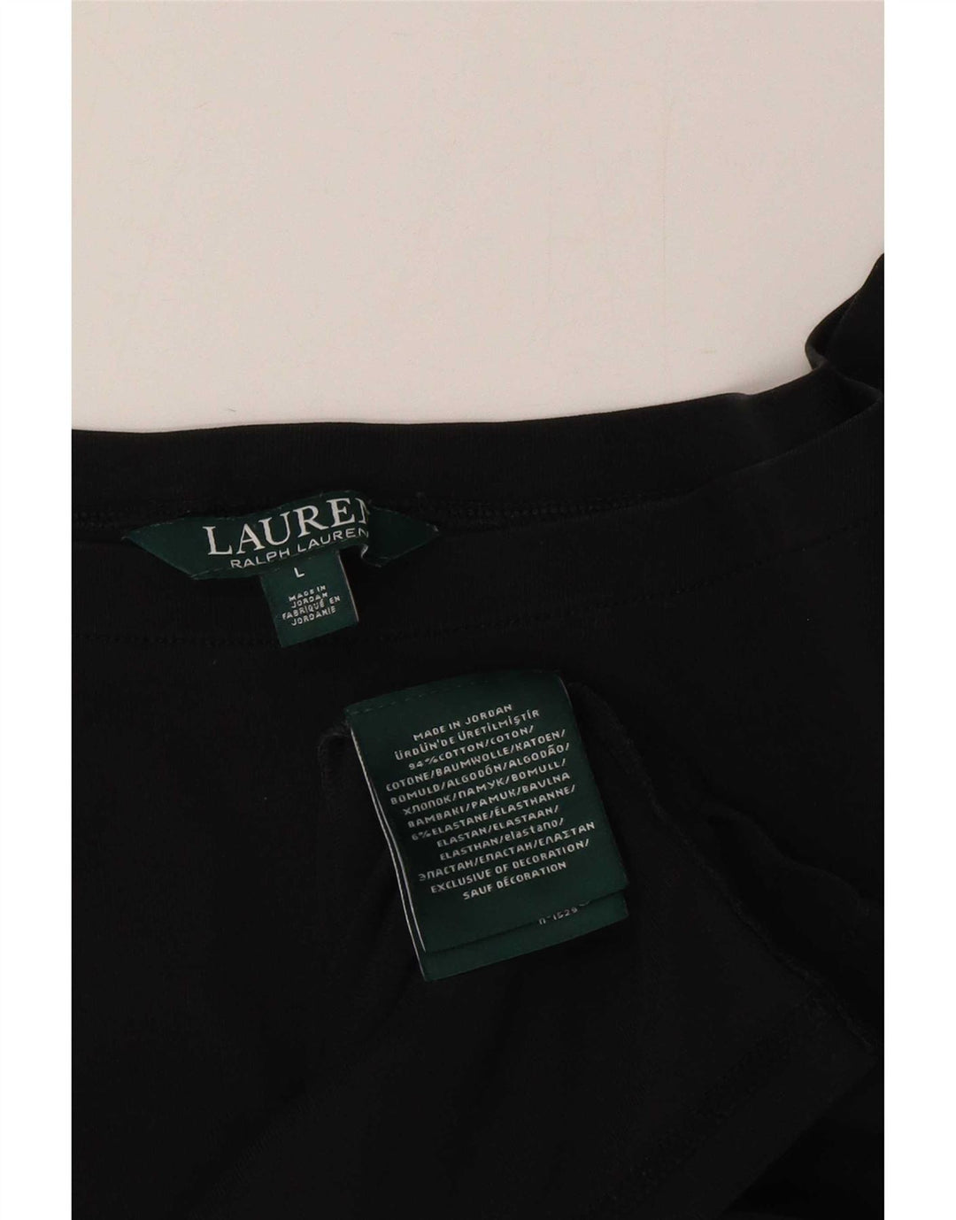 Camicetta da donna Ralph Lauren Top UK 16 grande cotone nero