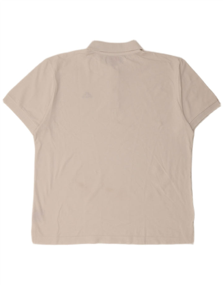 Polo KAPPA da uomo XL in cotone bianco