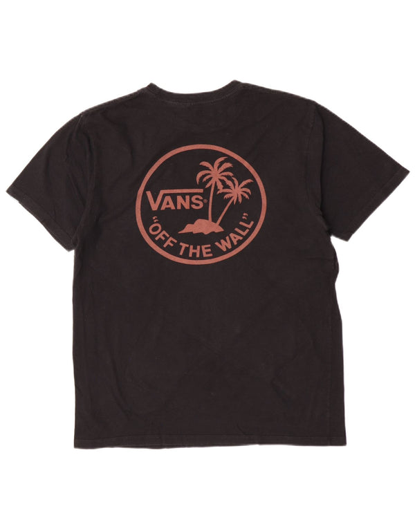 T-shirt grafica da uomo Vans Top in cotone nero medio
