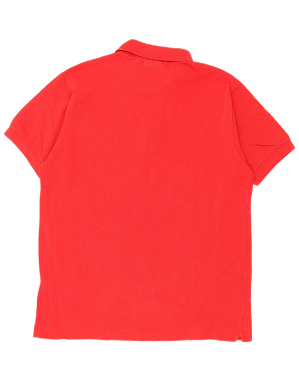 Polo da uomo Lacoste vestibilità classica taglia 5 grande in cotone rosso