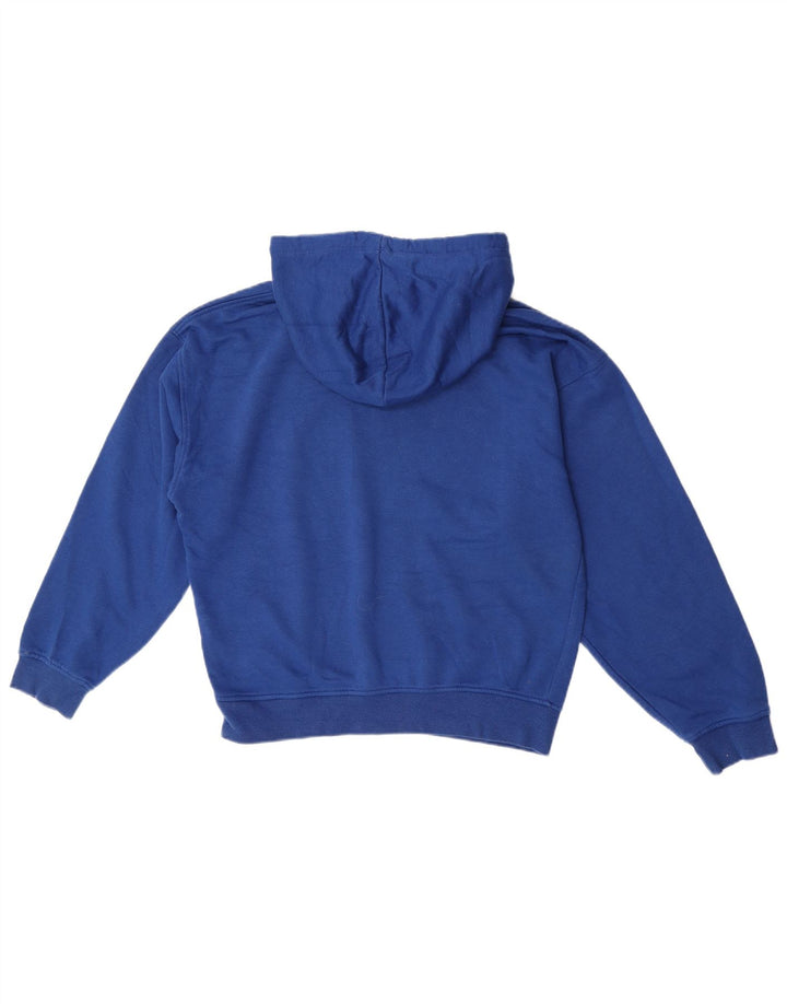Maglione oversize con cappuccio da donna Zara UK 10 piccolo in cotone blu
