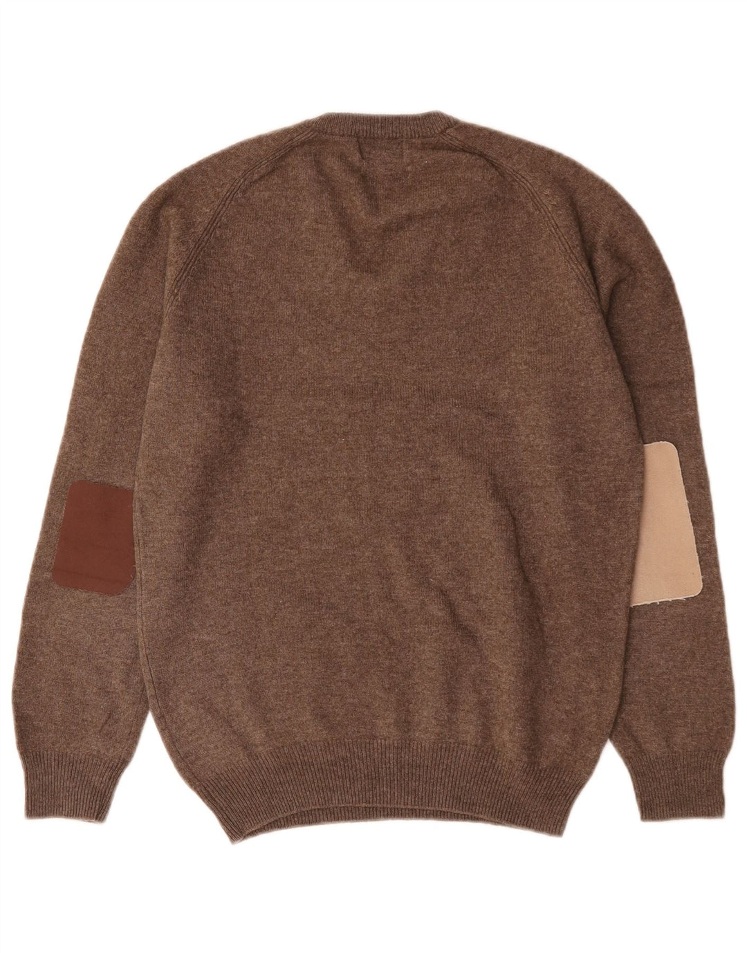 Maglione da uomo Marks & Spencer con scollo a V piccolo lana d'agnello marrone