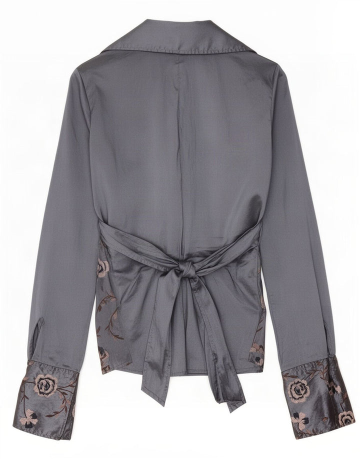 Camicetta da donna Naracamicie UK 12 Poliestere floreale grigio medio